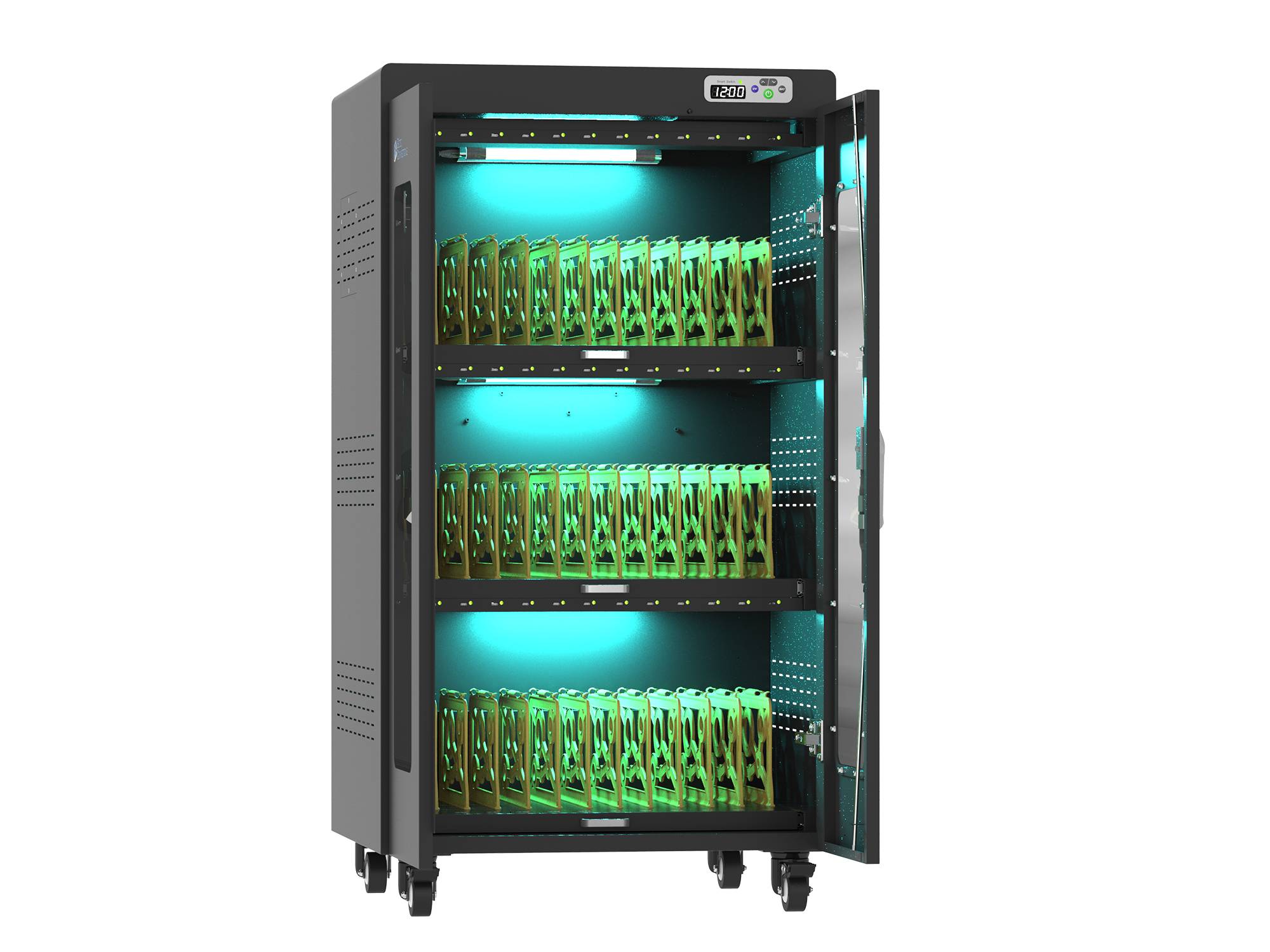 Good Connections® ANTARES PRO N36C Ladewagen bis 15,6", USB-C™, 65W Port, PD3.0, UVC-Desinfektion, schwarz