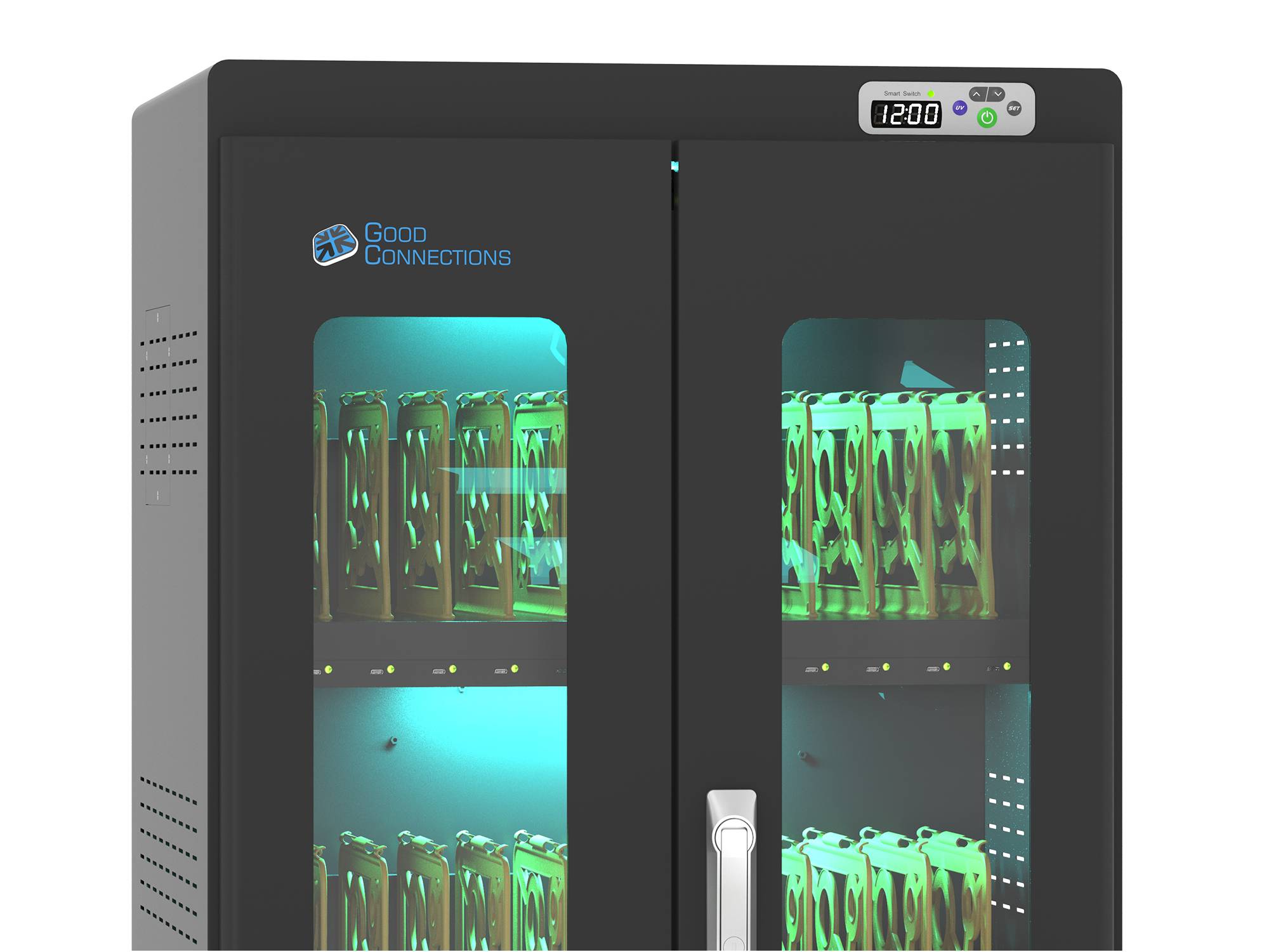 Good Connections® ANTARES PRO N36C Ladewagen bis 15,6", USB-C™, 65W Port, PD3.0, UVC-Desinfektion, schwarz