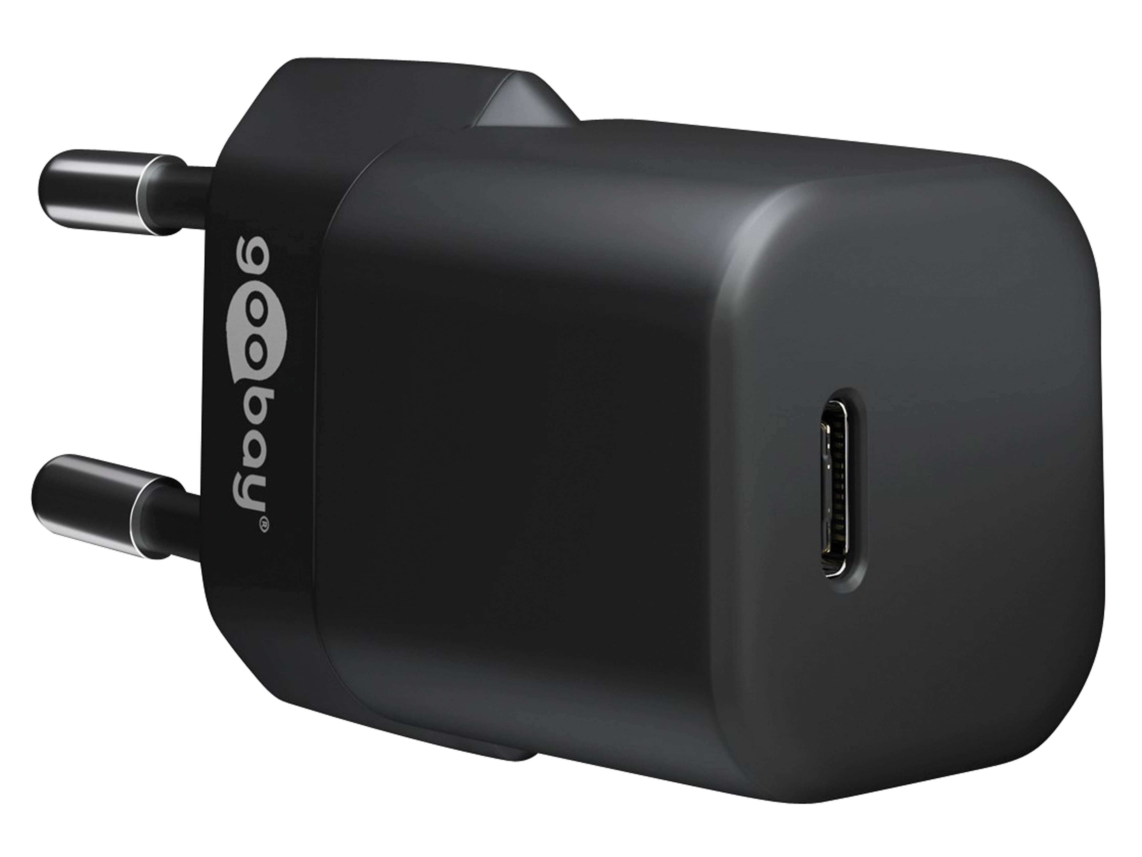GOOBAY USB-Lader 59715, 3 A, 30 W, USB-C PD, nano, schwarz