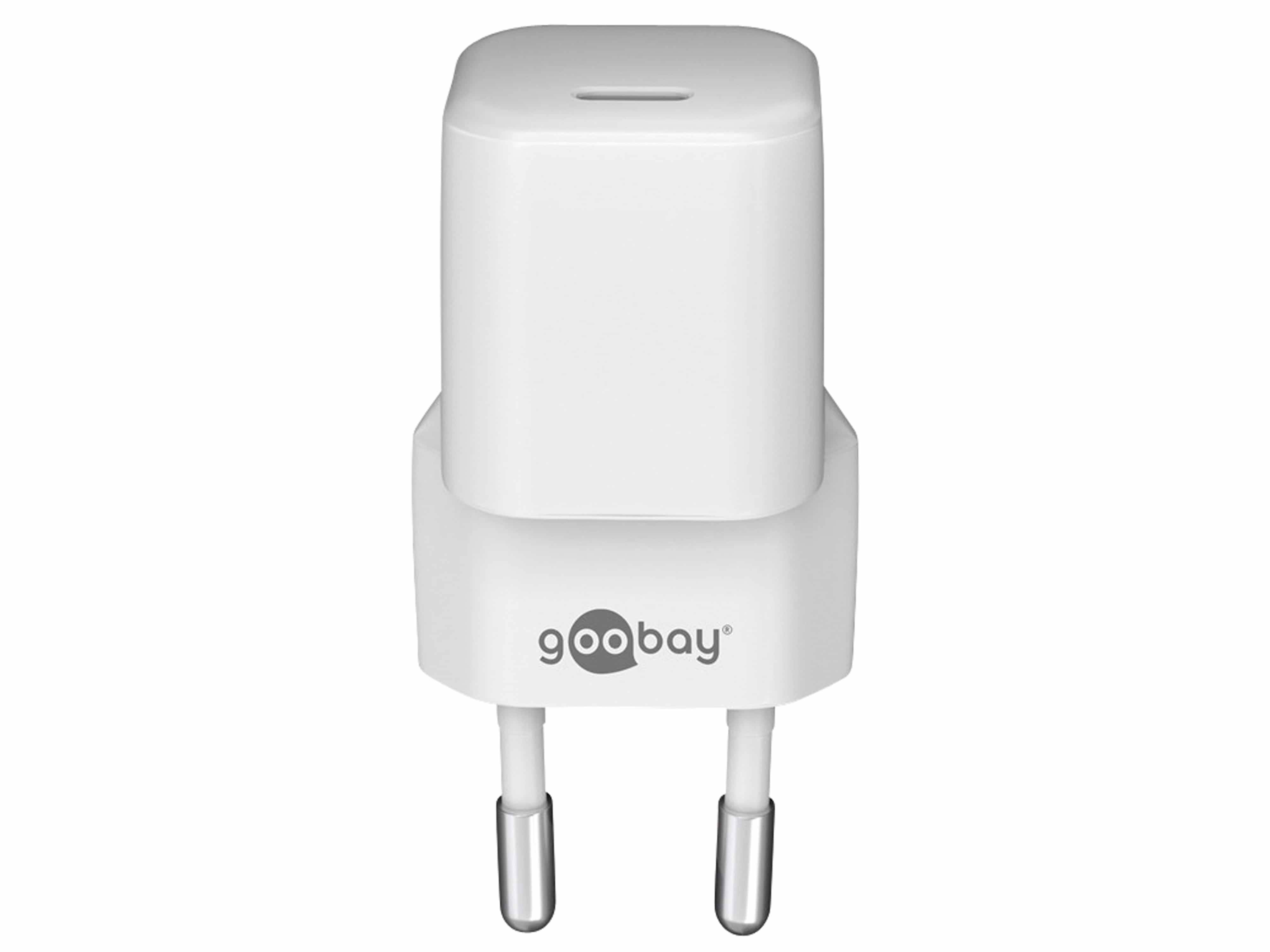 GOOBAY USB-Lader 59716, 3 A, 30 W, USB-C PD, nano, weiß