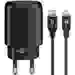 Goobay Lightning/USB-C™ PD-Ladeset (20 W) - USB-C™ Netzteil 20 W inklusive USB-C™ auf Lightning Kabel für z.B. iPhone 1