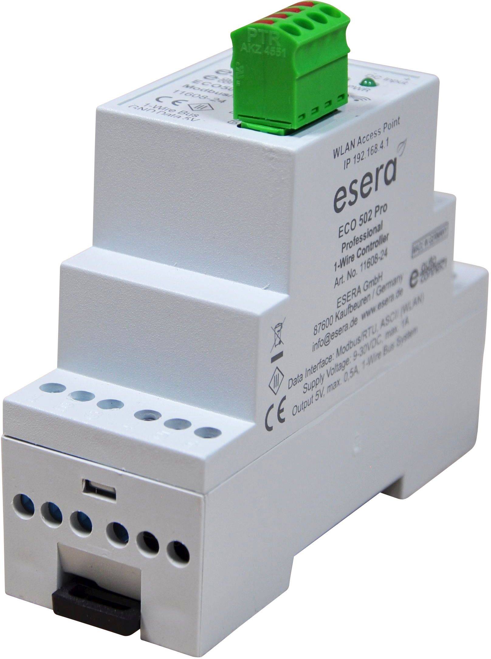 ECO 502 Pro Zentraleinheit Industrial 1-Wire Sensor-Gateway, Modbus/RTU