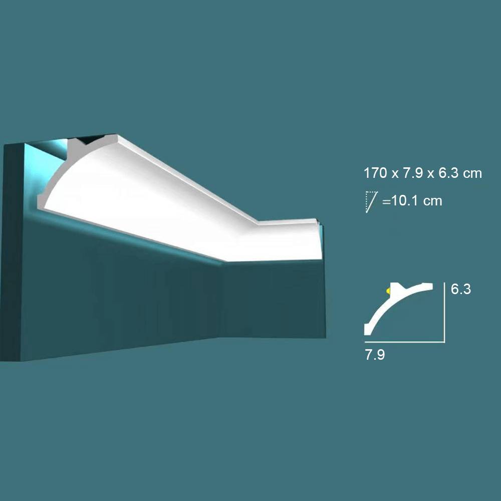 Sockelleisten Deckenleisten LED leicht & robust Stuckleisten 25,5M Lichtleisten Fußleisten INO-7