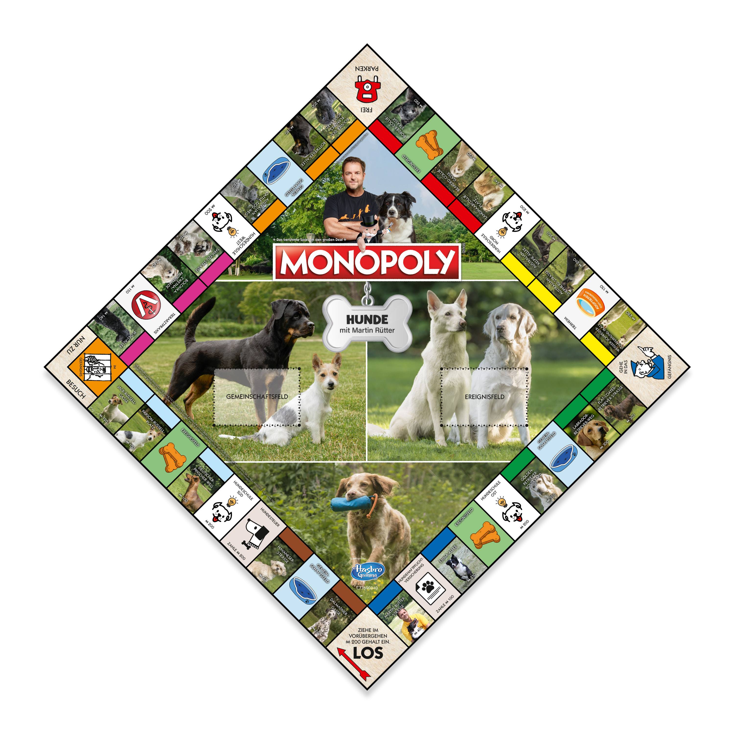 Monopoly - Hunde (mit Martin Rütter) Brettspiel Gesellschaftsspiel Spiel Tiere