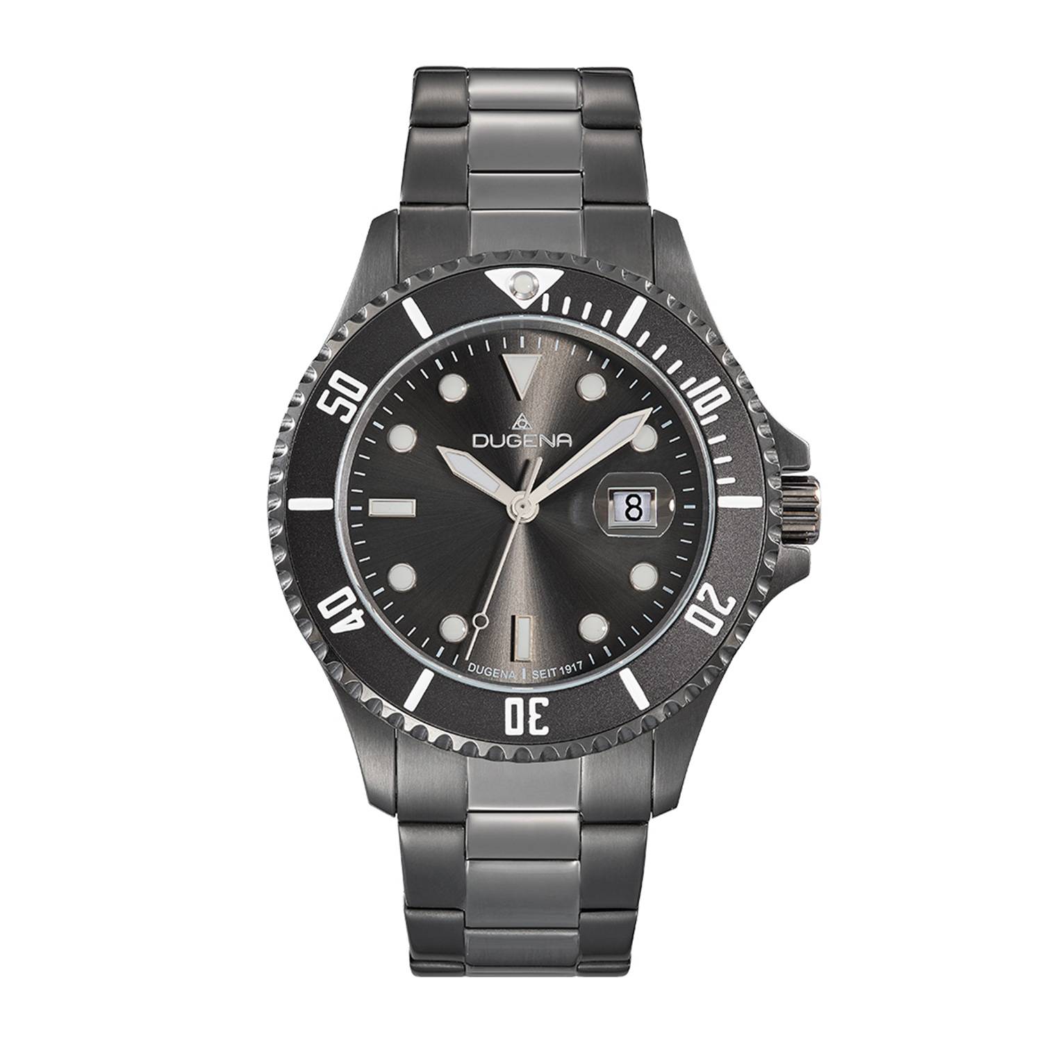 Dugena Herrenuhr 4461073 Diver XL, Quarz, anthrazitfarbenes Zifferblatt