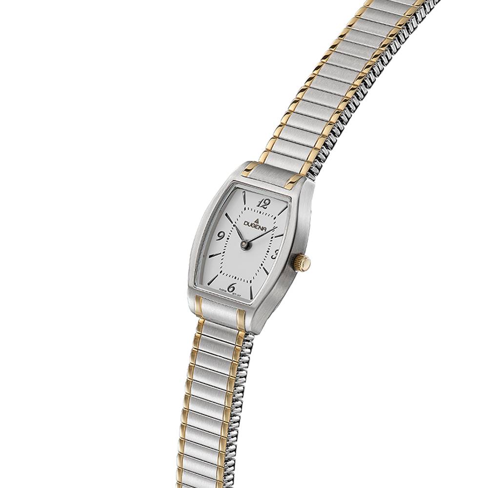 Dugena Damenuhr 4461097 Luzern, Quarz, weißes Zifferblatt, Edelstahl