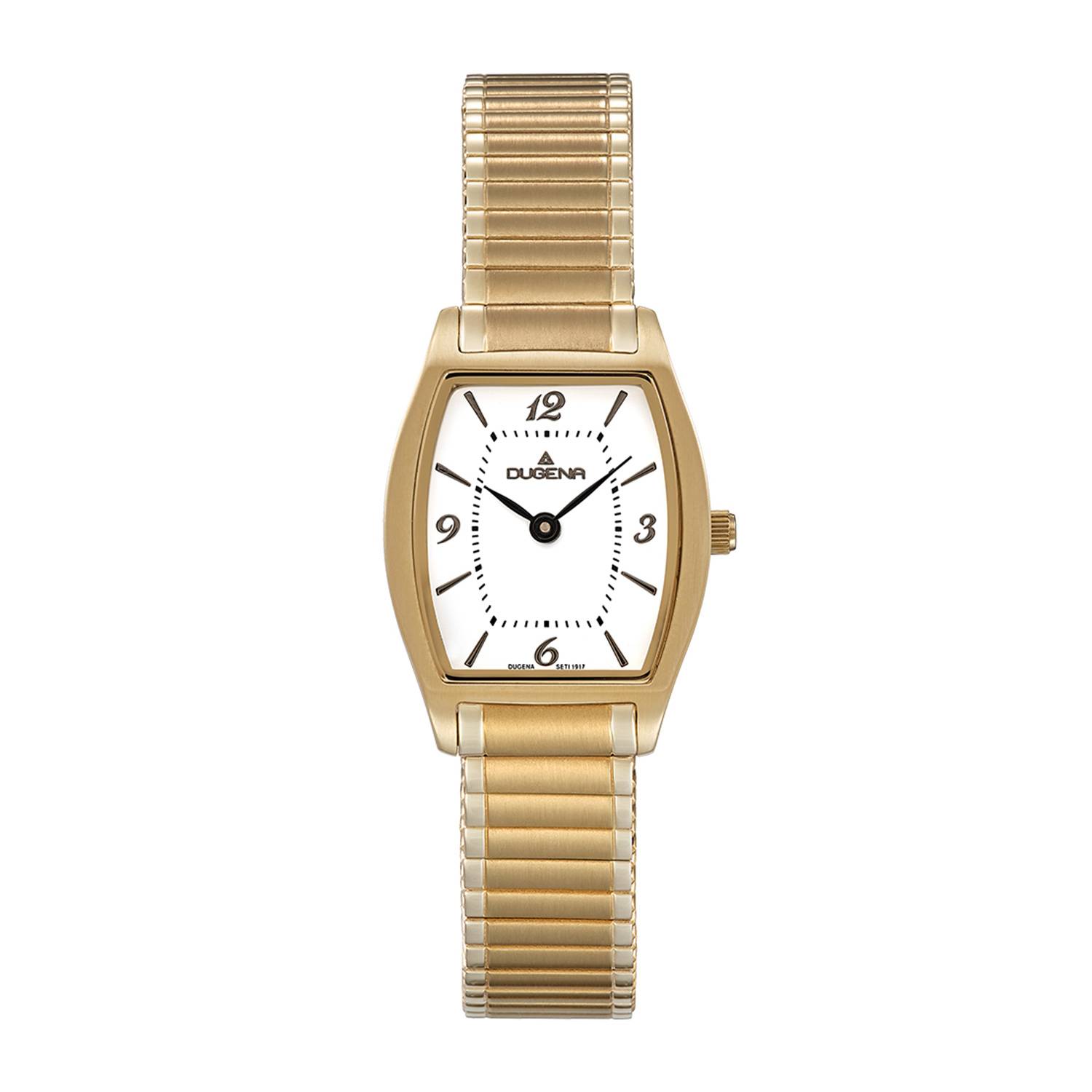 Dugena Damenuhr 4461098 Luzern, Quarz, weißes Zifferblatt, Edelstahl