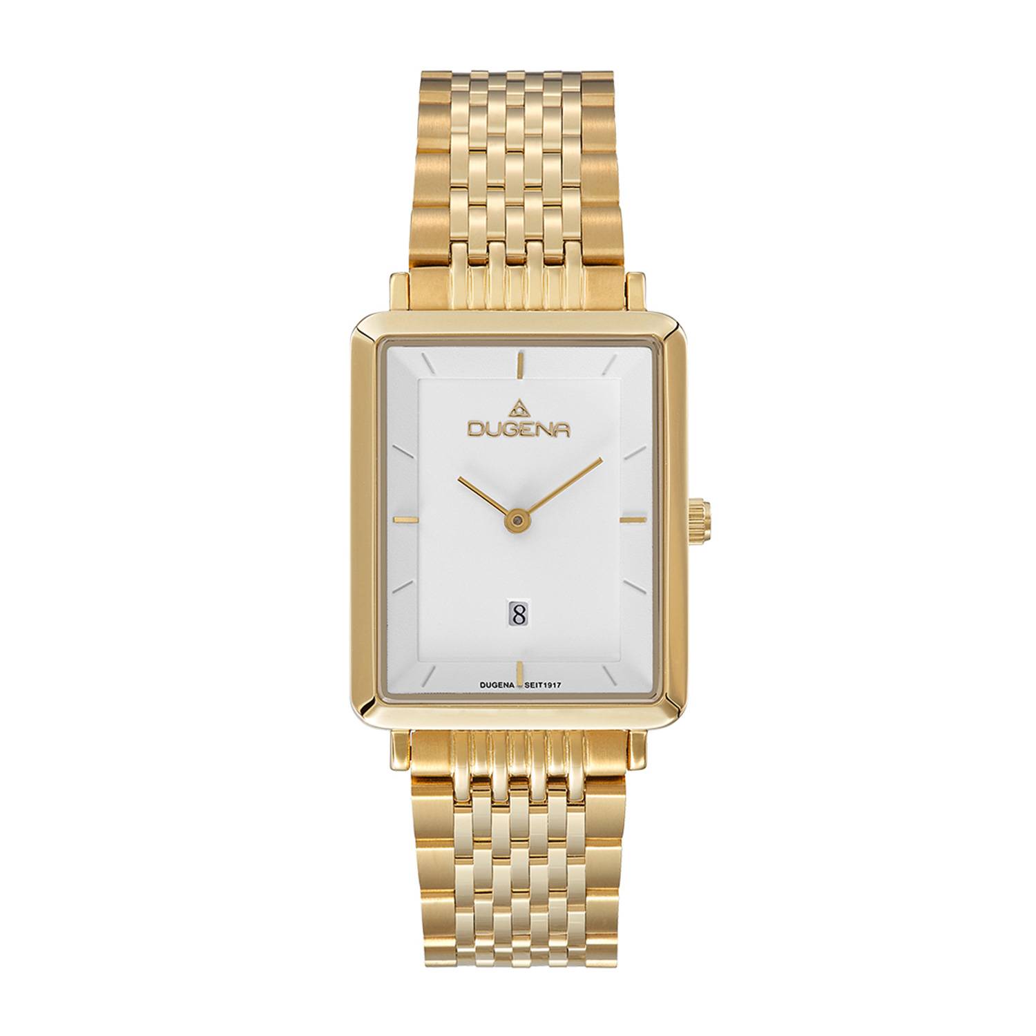 Dugena Damenuhr 4461077 Sienna, Quarz, weißes Zifferblatt, Edelstahl
