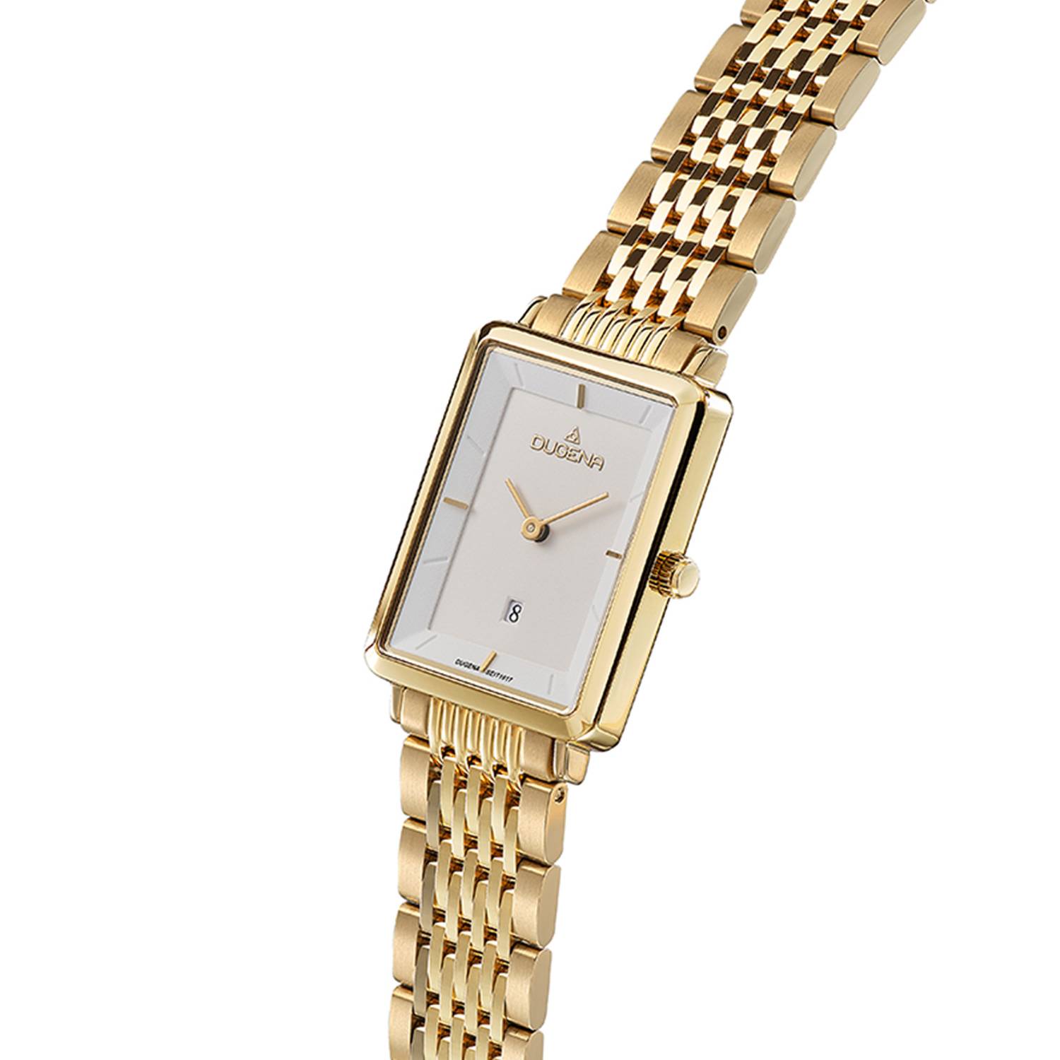 Dugena Damenuhr 4461077 Sienna, Quarz, weißes Zifferblatt, Edelstahl