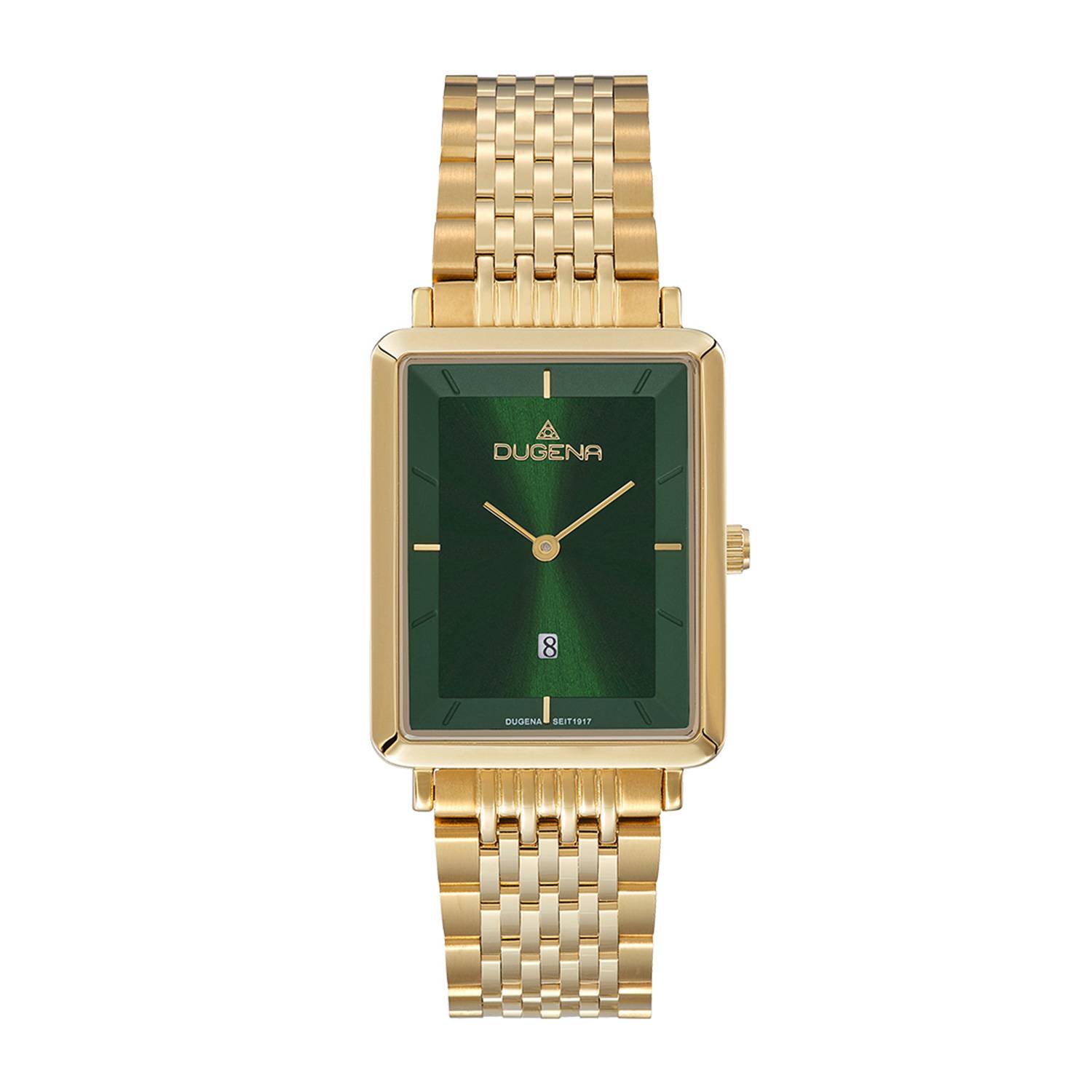 Dugena Damenuhr 4461079 Sienna, Quarz, grünes Zifferblatt, Edelstahl