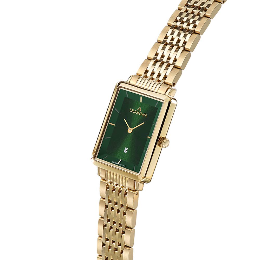 Dugena Damenuhr 4461079 Sienna, Quarz, grünes Zifferblatt, Edelstahl