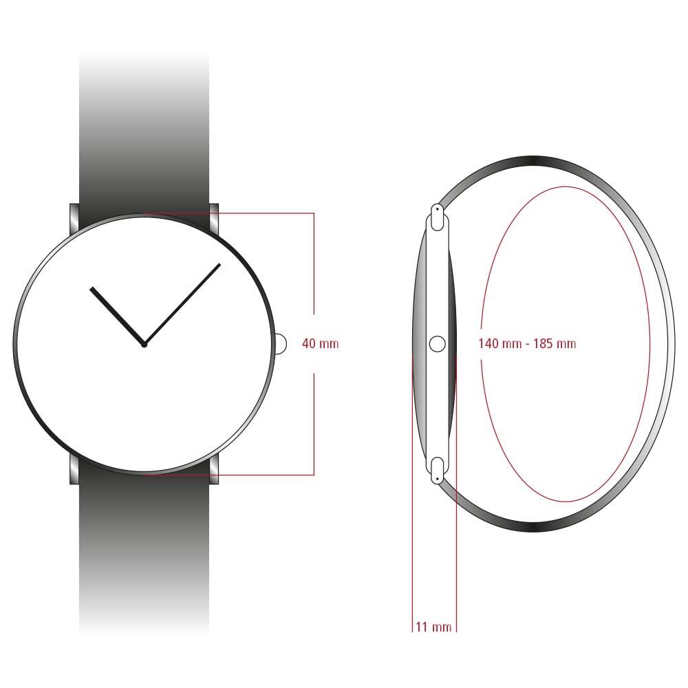 Dugena Herrenuhr 4461071 Vento, Quarz, schwarzes Zifferblatt, Edelstahl
