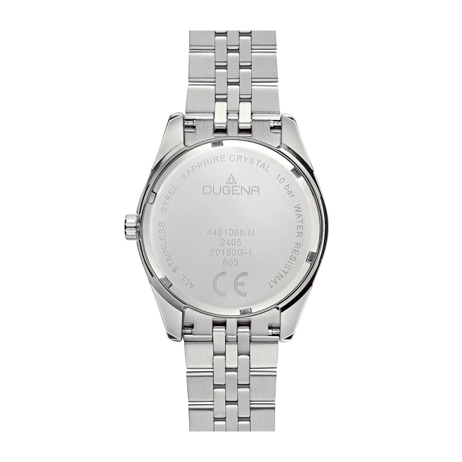 Dugena Herrenuhr 4461068 Vento, Quarz, schwarzes Zifferblatt, Edelstahl