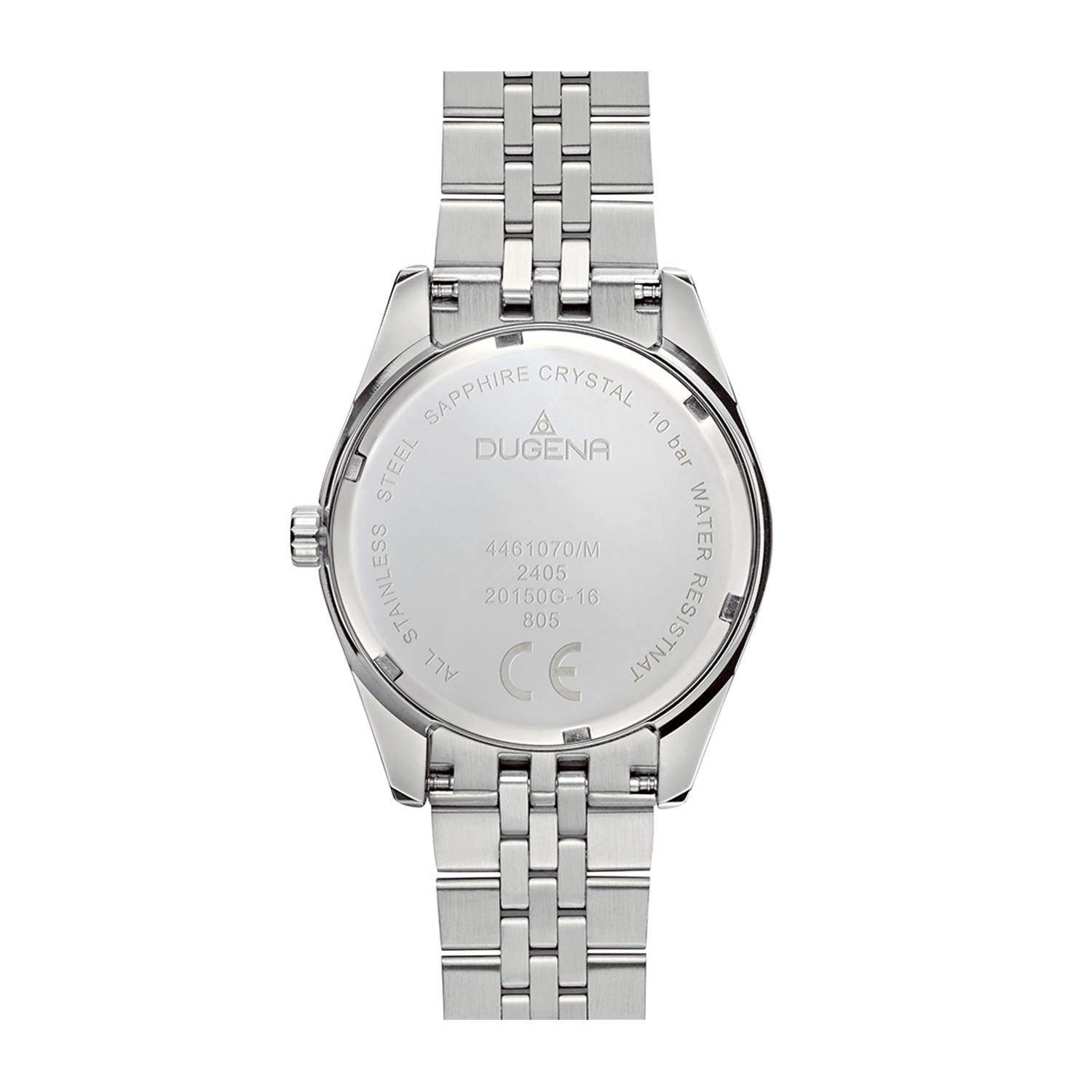 Dugena Herrenuhr 4461070 Vento, Quarz, weißes Zifferblatt, Edelstahl, Saphirglas