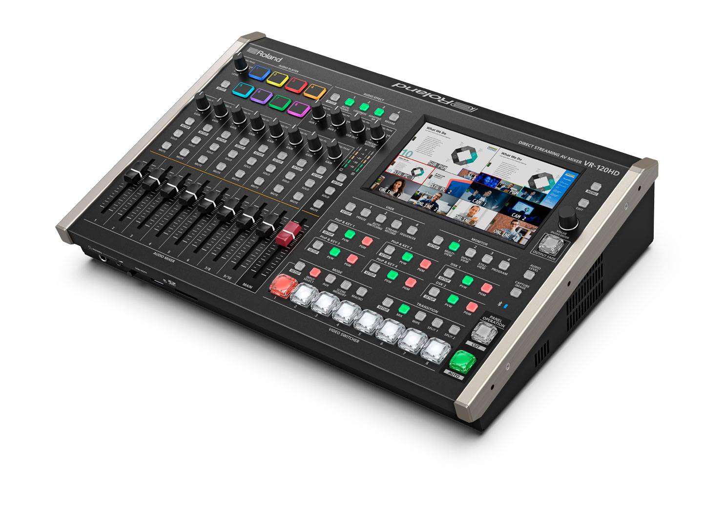 ROLAND VR-120HD - 12-Kanal HD Streaming AV-Mixer (7" Touchscreen | 3G-SDI & HDMI | PTZ-Steuerung | USB-C Streaming |