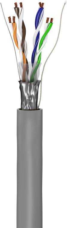 Goobay CAT 5e Netzwerkkabel, F/UTP, Grau - Kupferleiter (CU), AWG 26/7 (stranded), PVC-Kabelmantel