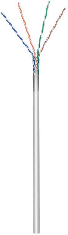 Goobay CAT 5e Netzwerkkabel, F/UTP, Grau - Kupferleiter (CU), AWG 26/7 (stranded), PVC-Kabelmantel