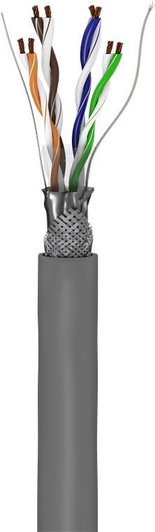 Goobay CAT 5e Netzwerkkabel, SF/UTP, Grau - Kupferleiter (CU), AWG 26/7 (stranded), PVC-Kabelmantel