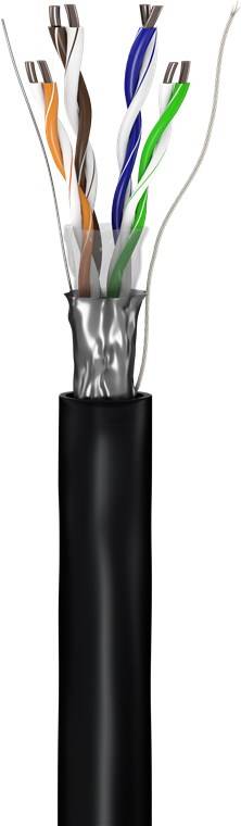 goobay CAT 5e Outdoor Netzwerkkabel F/UTP AWG 24/1 schwarz 100 m