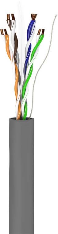 Goobay CAT 6 Netzwerkkabel, U/UTP, Grau - Kupferleiter (CU), AWG 23/1 (solid), halogenfreier Kabelmantel (LSZH)