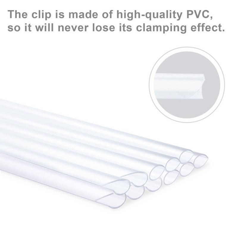 120-150 Stück PVC Befestigungsclips Balkonsichtschutz Sichtschutz Universal Klemmschienen für Doppelstabmatten Sichtschutzstreifen Zaun Transparent-