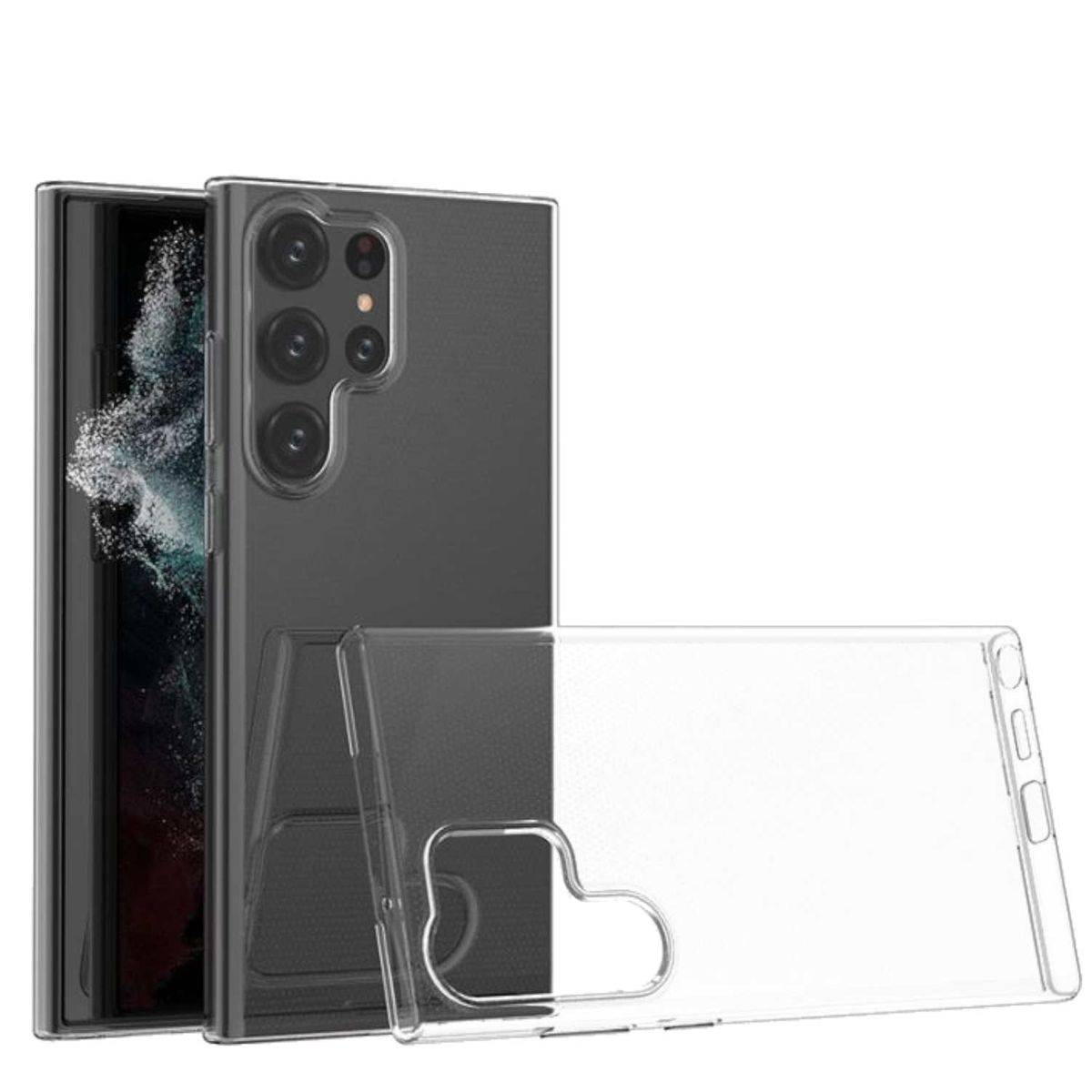 Für Samsung Galaxy S23 Ultra Silikoncase TPU Schutz Transparent Handy Tasche Hülle Cover Etui Zubehör Neu