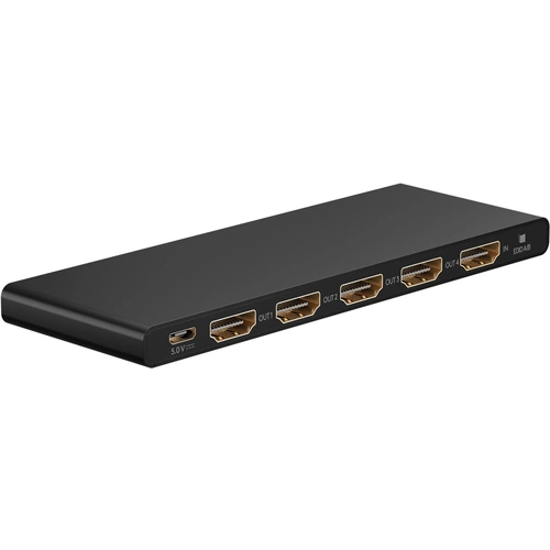 Goobay HDMI™-Splitter 1 auf 4 (4K @ 60 Hz) - teilt 1x HDMI™-Eingangssignal auf 4x HDMI™-Ausgänge auf Goobay HDMI™-Splitter 1 auf 4 (4K @ 60 Hz) - teilt 1x HDMI™-Eingangssignal auf 4x HDMI™-Ausgänge auf