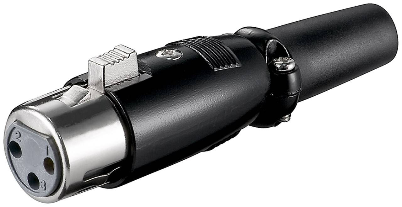 Goobay Mikrofonkupplung, 3 Pin - mit geschraubter Zugentlastung
