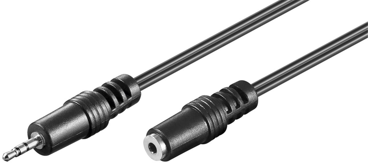 Goobay Audio Verlängerungskabel AUX, 2,5 mm Stereo - Klinke 2,5 mm Stecker (3-Pin, stereo) > Klinke 2,5 mm Buchse (3-Pin