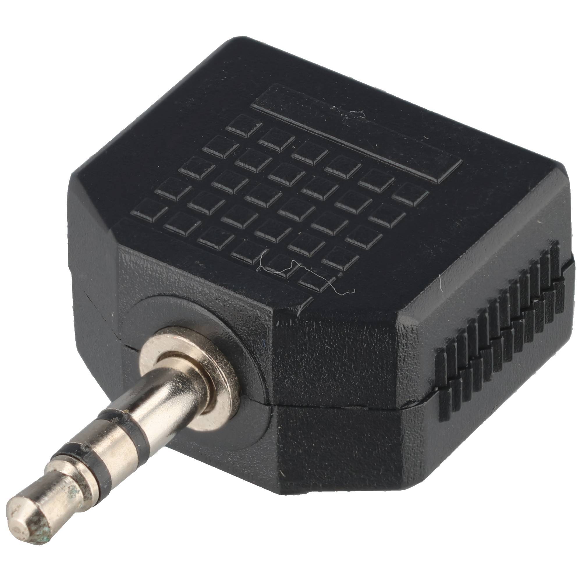 Kopfhörer-Adapter AUX, Klinke 3,5 mm 1 zu 2 - 1x 3,5-mm-Klinkenstecker (3-polig, stereo) > 2x 3,5-mm-Klinkenkupplung (3-