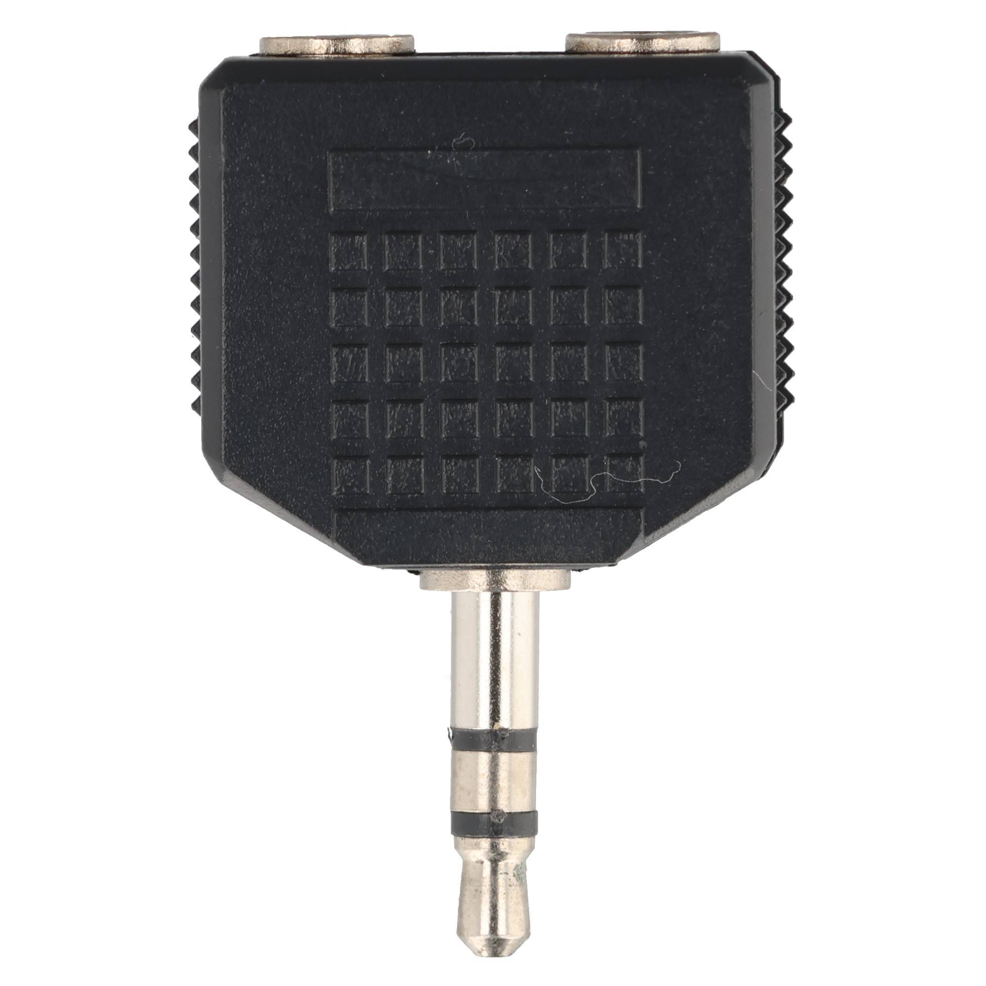 Kopfhörer-Adapter AUX, Klinke 3,5 mm 1 zu 2 - 1x 3,5-mm-Klinkenstecker (3-polig, stereo) > 2x 3,5-mm-Klinkenkupplung (3-
