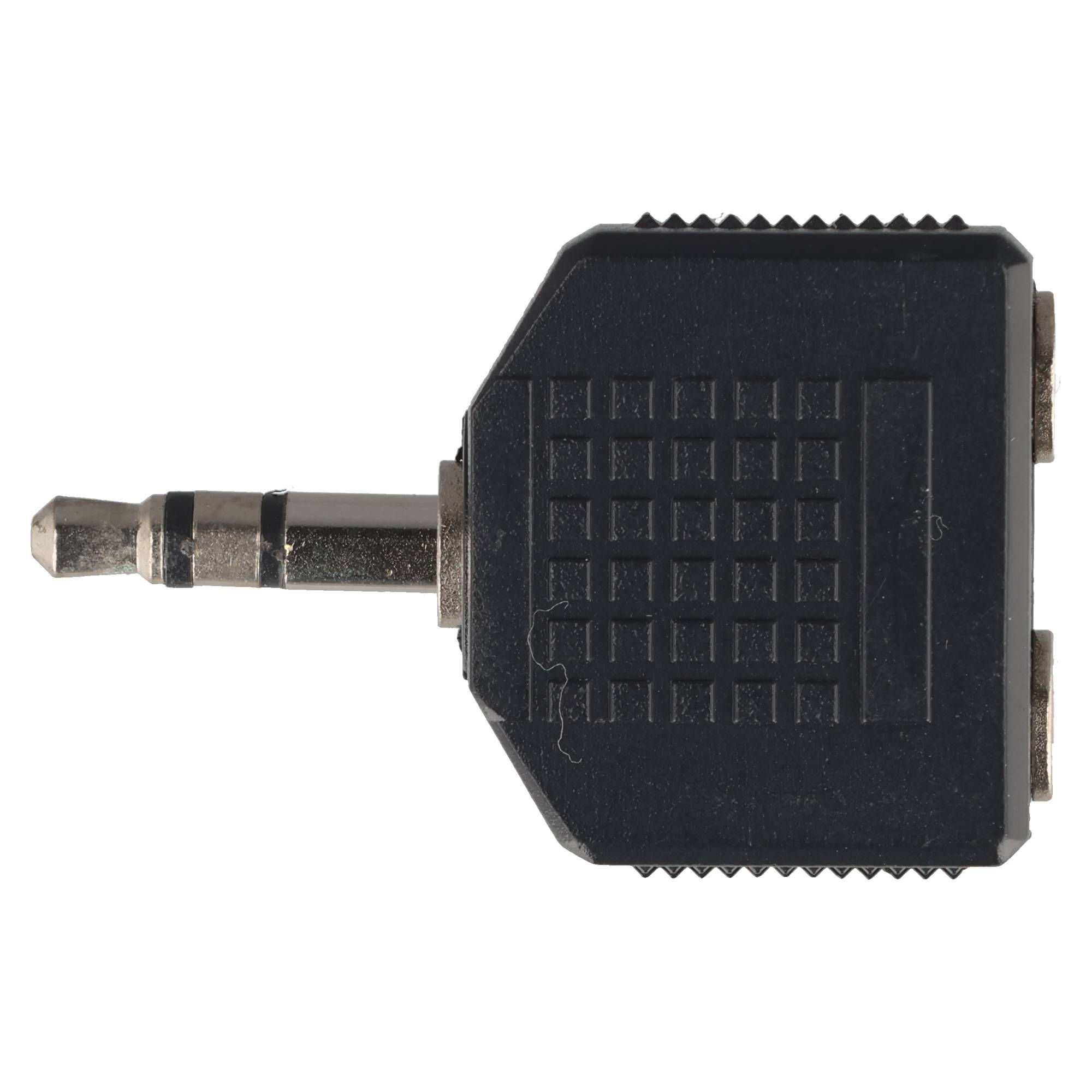 Kopfhörer-Adapter AUX, Klinke 3,5 mm 1 zu 2 - 1x 3,5-mm-Klinkenstecker (3-polig, stereo) > 2x 3,5-mm-Klinkenkupplung (3-