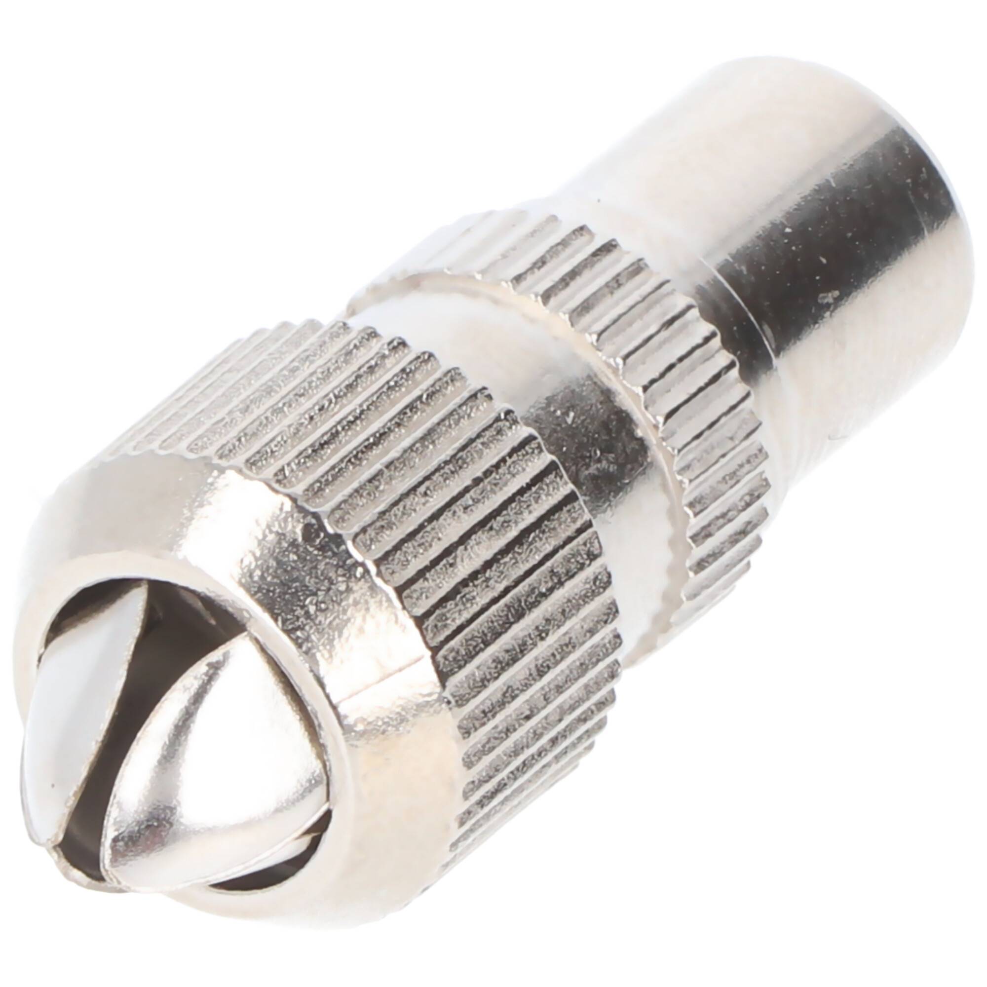 Koax-Stecker mit Schraubbefestigung - schraubbarer Koax-Stecker aus Metall