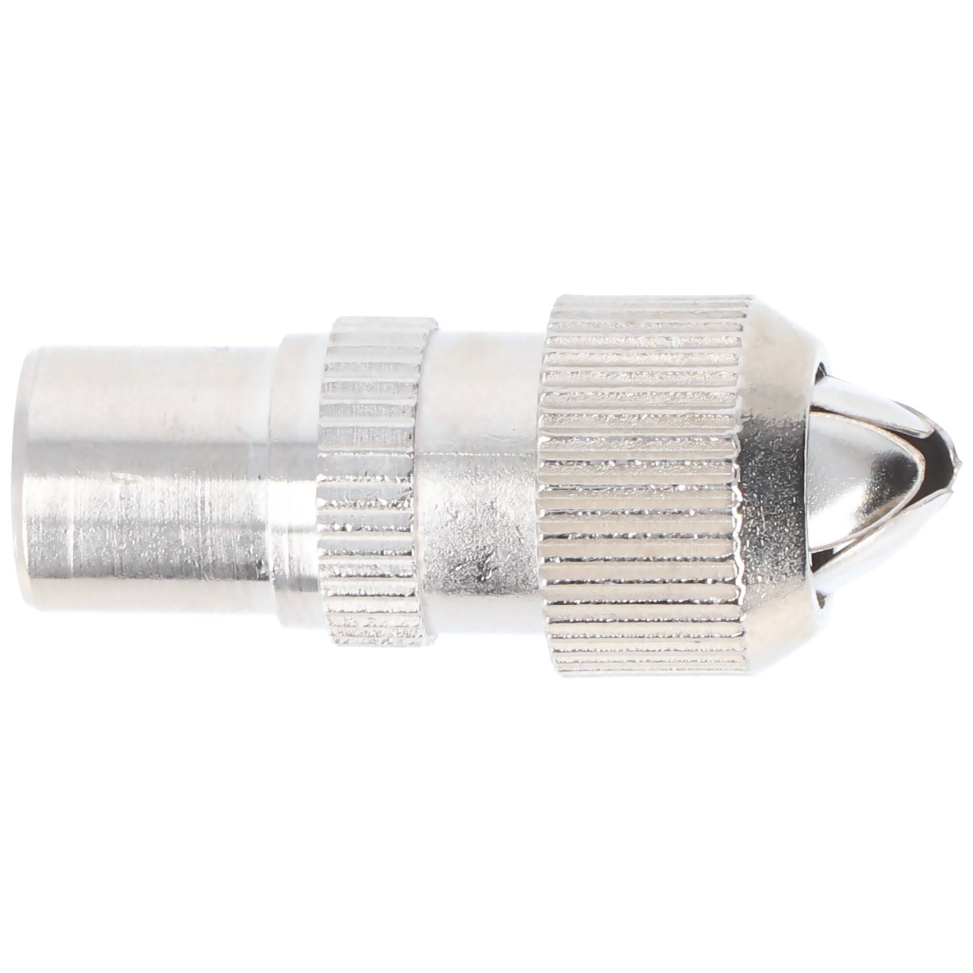 Koax-Stecker mit Schraubbefestigung - schraubbarer Koax-Stecker aus Metall