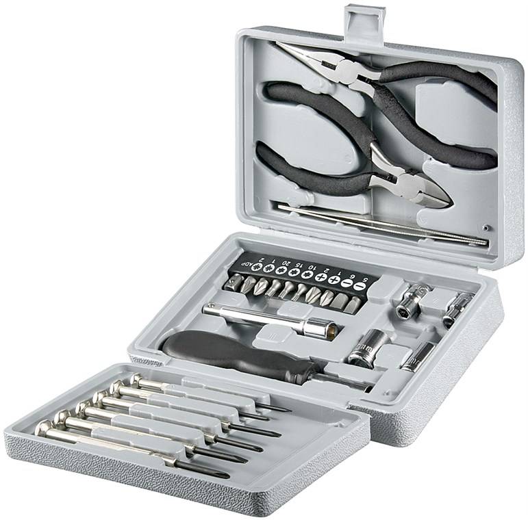 Fixpoint 25-teiliges Universal-Feinmechaniker-Set - geliefert in praktischer Plastikbox