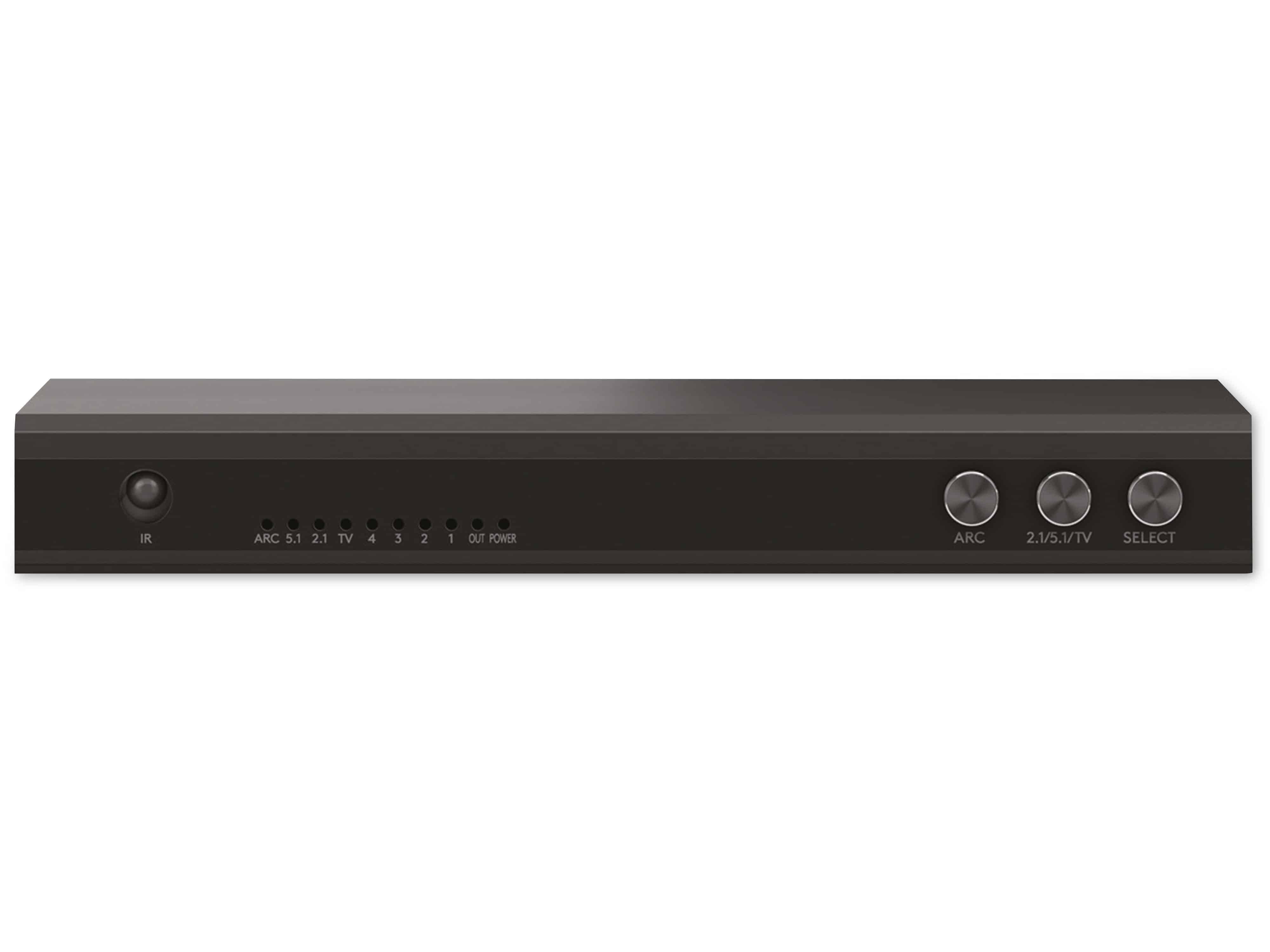 GOOBAY HDMI-Umschaltbox 4 auf 1 mit Audio-Ausgang, 4K, 60 Hz