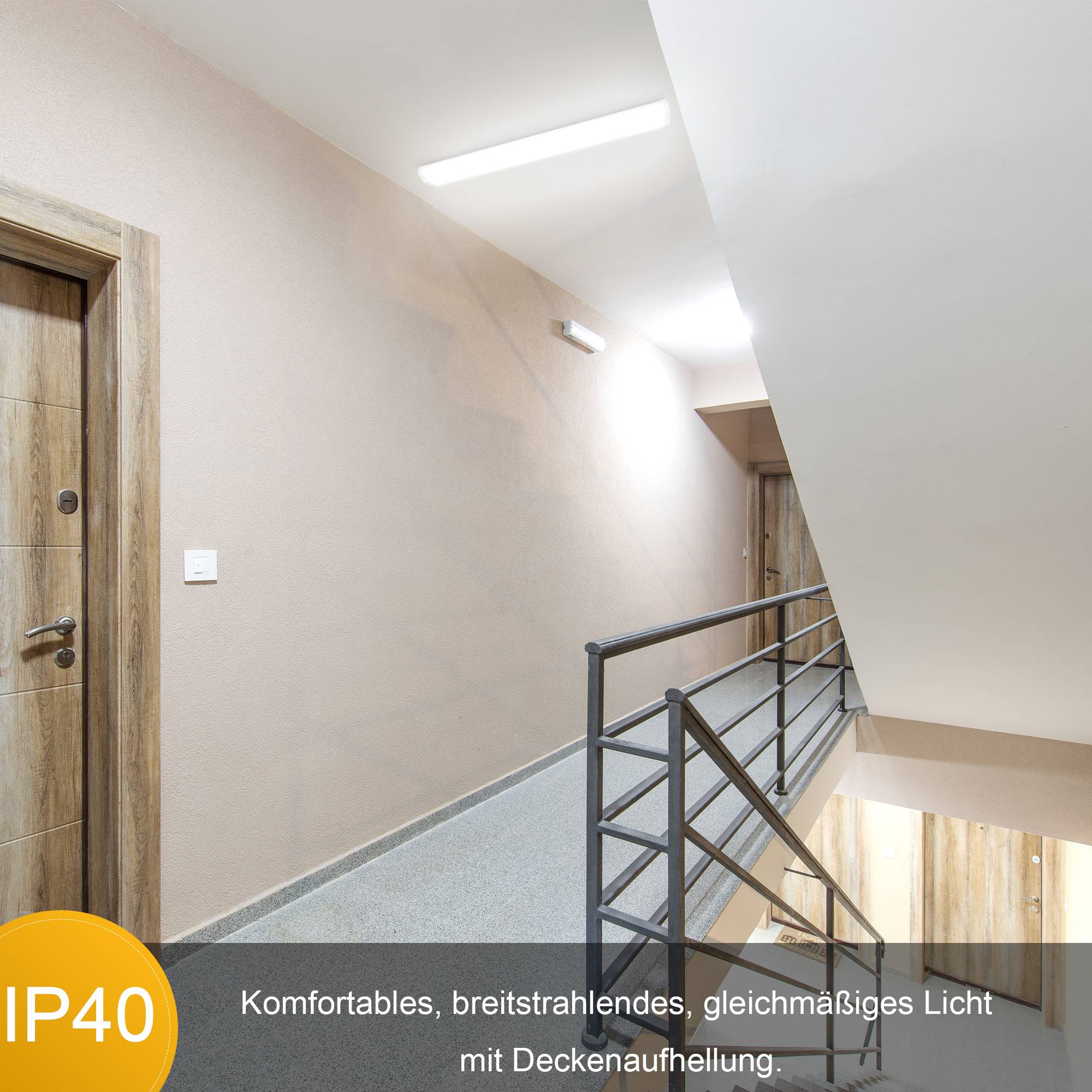 Engel Vada S 140cm LED-Anbauleuchte 58W 7540lm IP40 Reihenschaltung