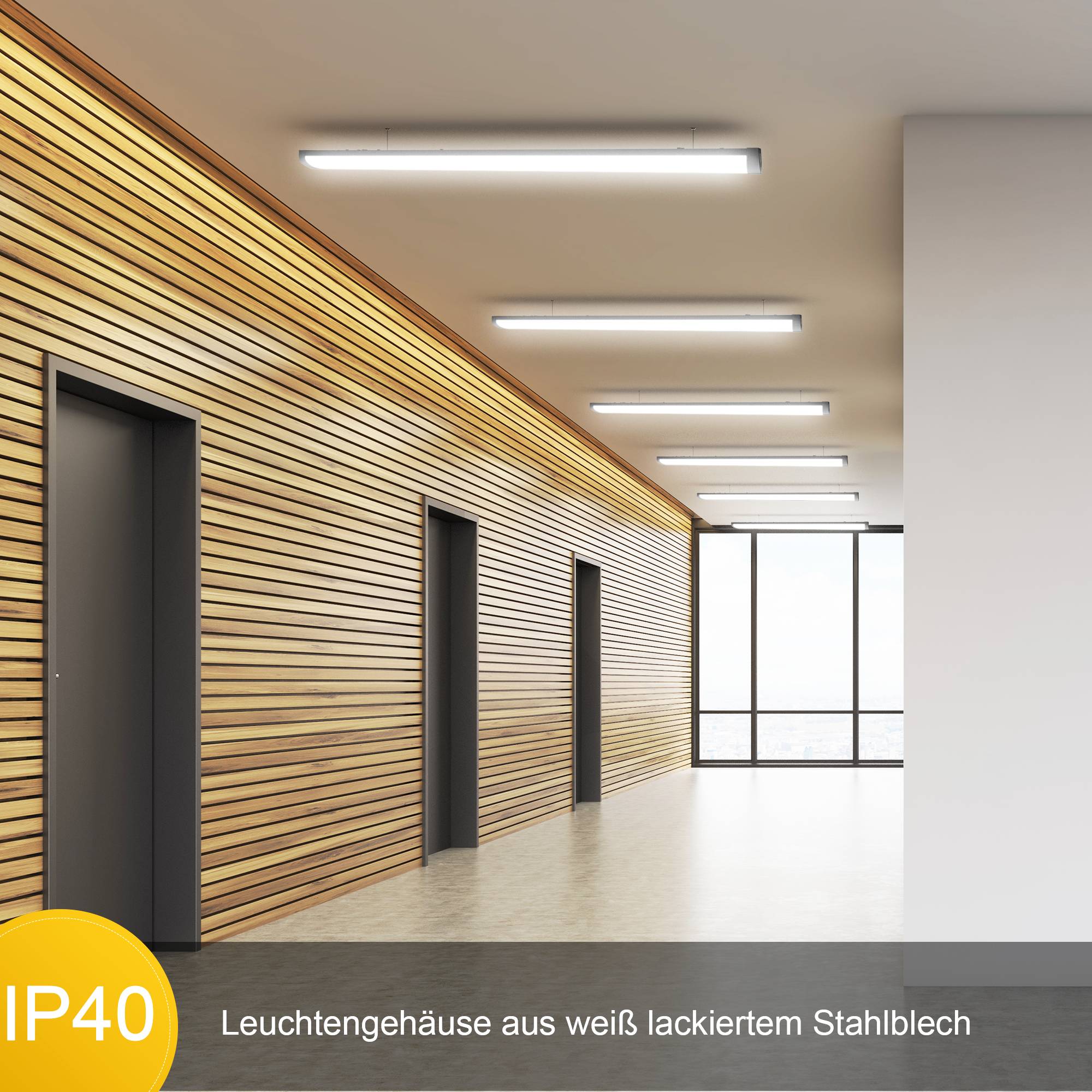 Engel Vada S 170cm LED-Anbauleuchte 75W 10.000lm IP40 Reihenschaltung