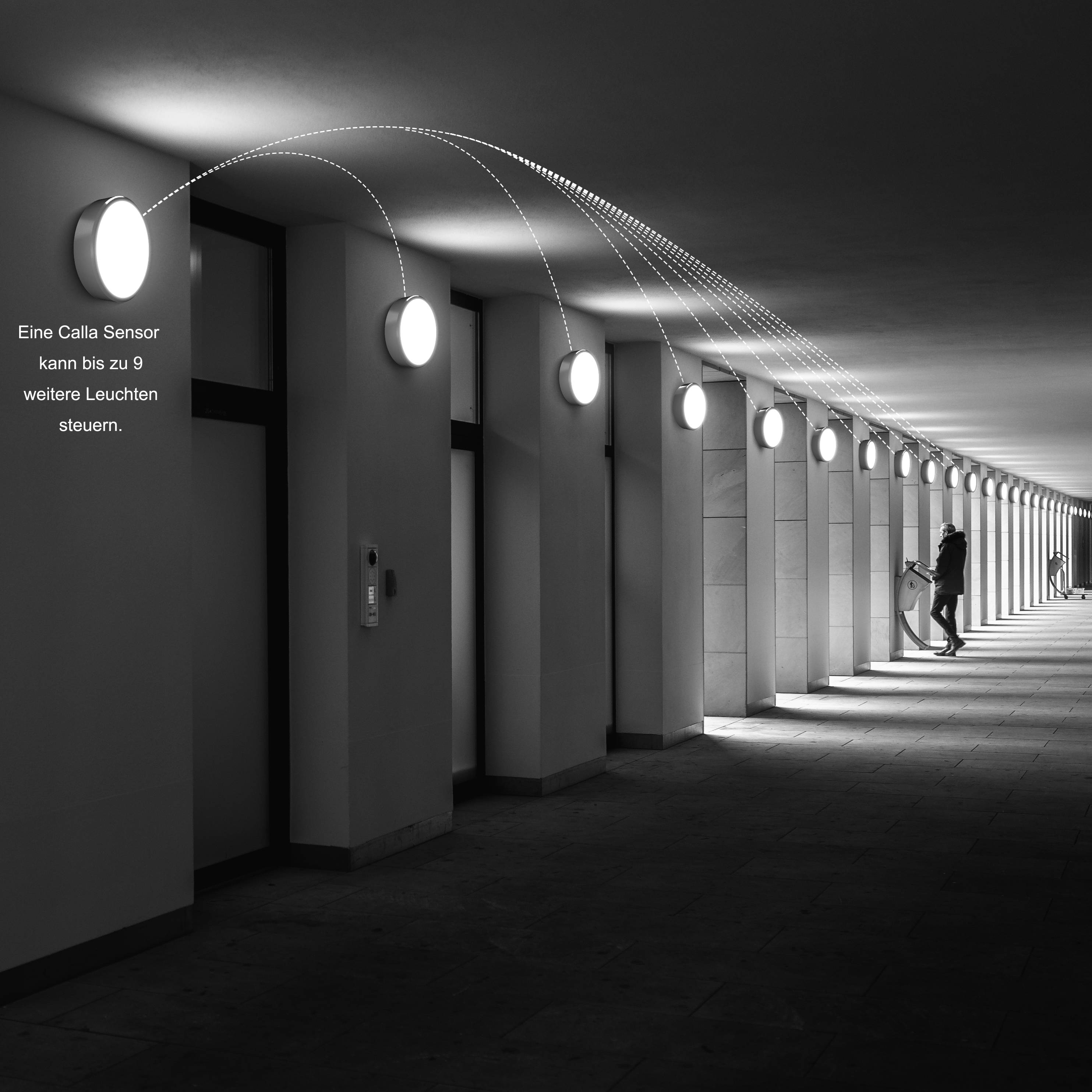 Engel Calla 30cm LED-Aufbauleuchte 15W 1650lm IP66 Reihenschaltung warmweiß/kaltweiß 3000/4000K