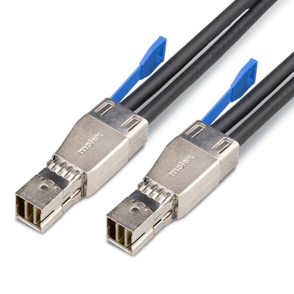 HP Mini Serial (Refurbished) Attached SCSI, 0,5m externes mini SAS Kabel 12G, P/N: 691970-001, SFF-8644