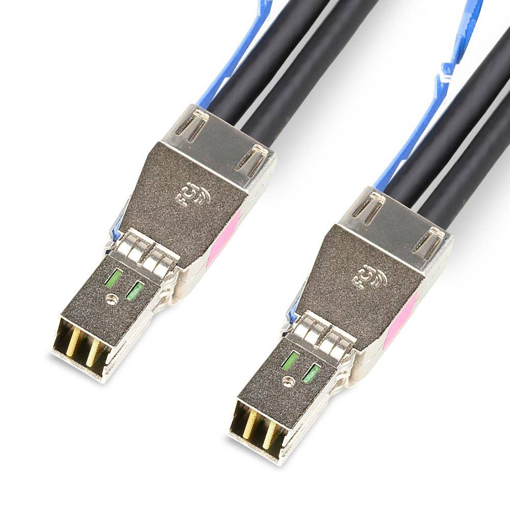 Fujitsu Mini Serial (Refurbished) Attached SCSI, 75cm externes mini SAS Kabel 12G, P/N: CA72314-0701, SFF-8644