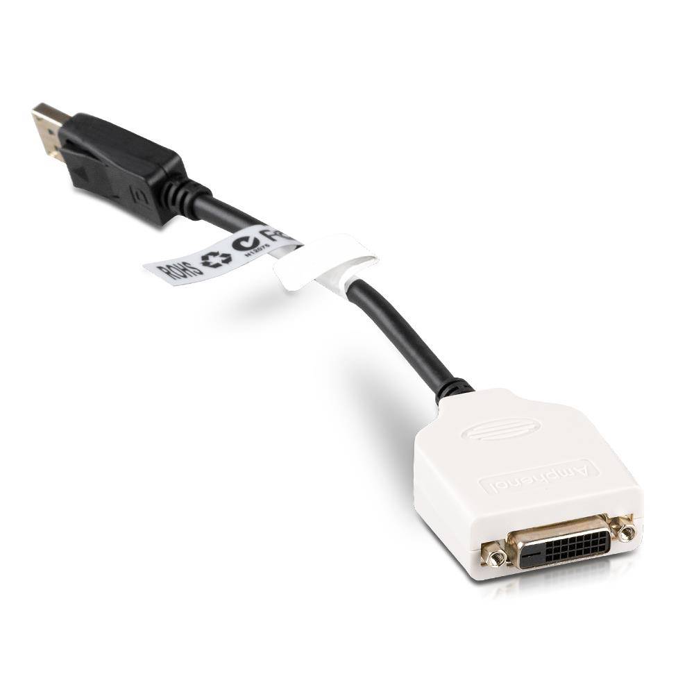 Fujitsu T26139-Y2694-V10 (Refurbished) DisplayPort auf DVI-D Adapter schwarz / weiß