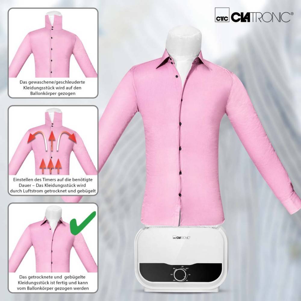 2 Stk. CTC Clatronic Hemden-/Blusen/Hosenbügler CTC HBB 3734 ws