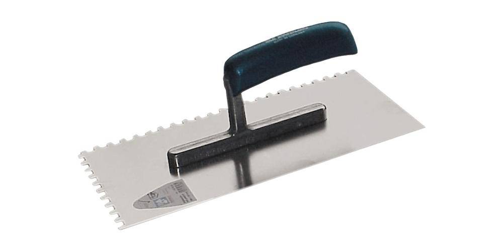 PROMAT Glättekelle Länge 280 mm Breite 130 mm Buchenholzheft Zahnung