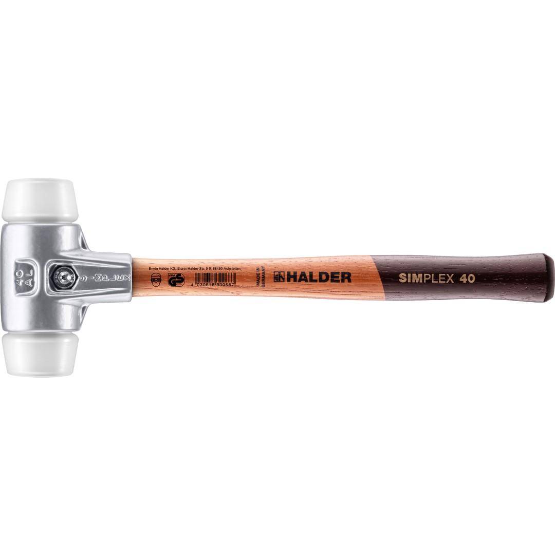 HALDER SIMPLEX-Schonhammer, Superplastik; mit Aluminiumgehäuse und