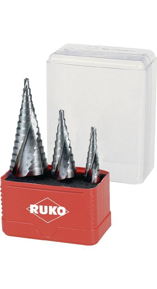 RUKO Stufenbohrer-Satz 3-tlg. HSS i.Minibox