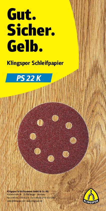 Haftschleifscheibe PS 22 K GLS 5 125mm K.180 f.HO/Metall Korund