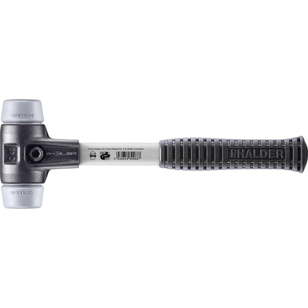 HALDER SIMPLEX-Schonhammer, TPE-mid; mit verstrktem Tempergussgehuse
