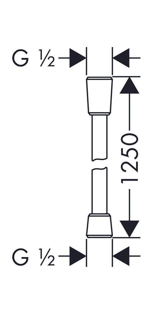 hansgrohe HG Brauseschlauch ISIFLEX 1250mm brushed bronze