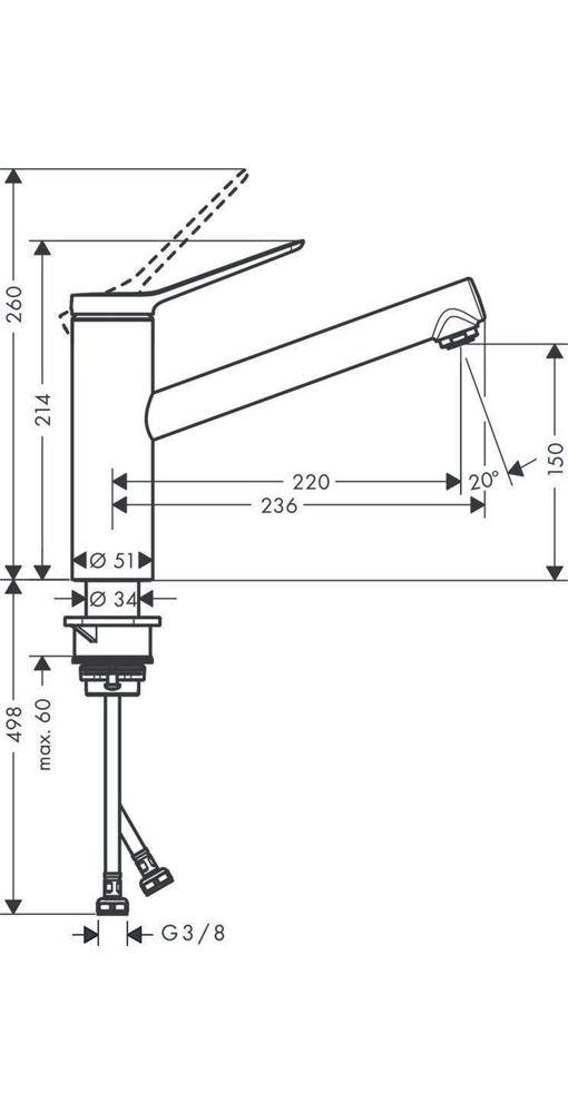 hansgrohe Einhebel-Spültischmischer Zesis M33, 150 mattschwarz